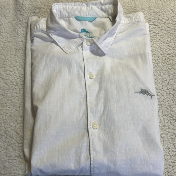 Tommy Bahama - White button down short sleeve XL - Picture 6 of 6